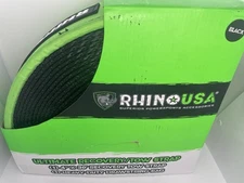 Rhino USA Recovery Tow Strap 4" x 30' Black/Lime Green w/ Bag **NEW**