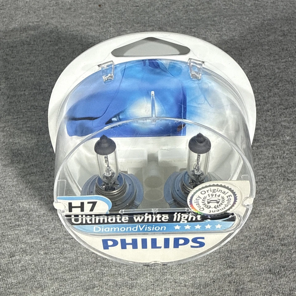 Philips DiamondVision H7 bombillas halógenas para faros 12972DVS2 5000K paquete de 2 Foto 2 de 4