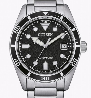 Kompakte CITIZEN Unisex 38,5 mm Automatik Uhr Edelstahl 10 ATM WR NJ0221-50E