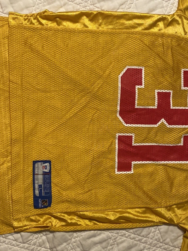 锐步堪萨斯城酋长队牧师福尔摩斯青年球衣,尺寸 L 黄色  — 第 2/4 张图片