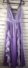 NWT Fashion Nova Womens Size XL Purple Spaghetti Strap Ombre Ruffled Dress