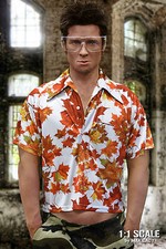 Screen Accurate FIGHT CLUB Maple Leaf Shirt, Tyler Durden, Brad Pitt, Disco
