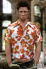 Screen Accurate FIGHT CLUB Maple Leaf Shirt, Tyler Durden, Brad Pitt, Disco