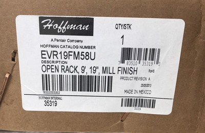 Hoffman EVR19FM58U Open LAN Rack, Equipment Rack 19
