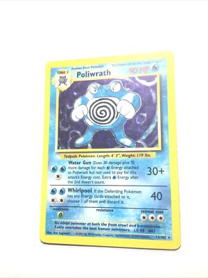 POLIWRATH - 13/102 - Base Set - Holo - Pokemon Card - PL