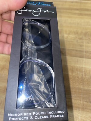 NIB Sean John Blue Light Blocking Glasses Lenox (Clear) Power +0.00 $39.99