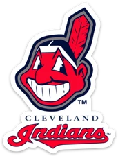 Cleveland Indians Chief Wahoo Logo Type MLB Cleveland Indians Die-cut MAGNET