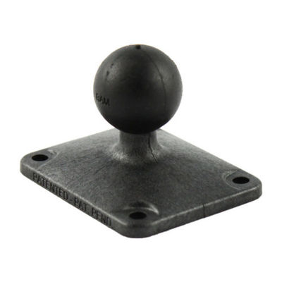 RAM Mount Plastic Rectangular Plate 2 x 2.5 inches with 1 inch Ball
