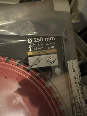 Freud 250mm x 30mm x 40T Wood Table Saw Blade