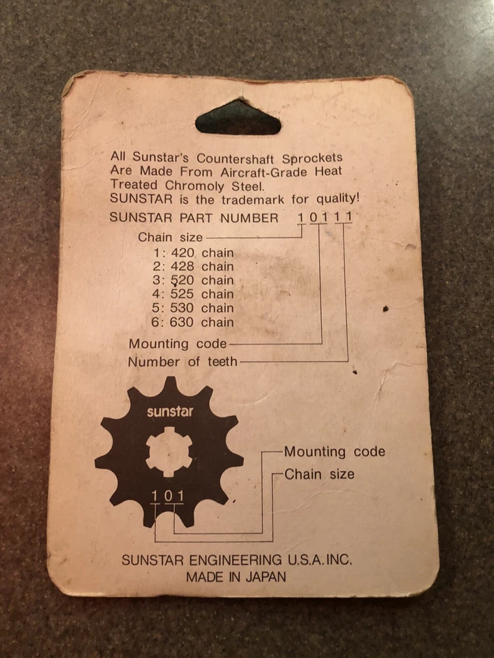 Piñón de eje de contador Sunstar 16 dientes 32516 Foto 4 de 4