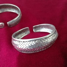 Pulsera retro personalidad regalo tribal pura tejida a mano Miao plata convexa 1 pieza