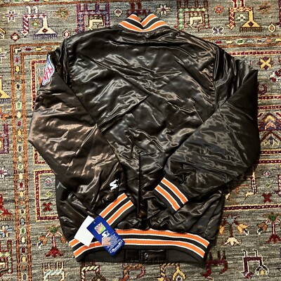 HOMAGE X Starter Cleveland Browns Satin Retro Football Jacket Mens