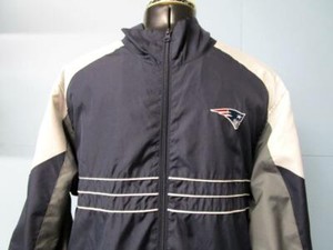 New England Patriots Lightweight Windbreaker Zip Up Jacket L Reebok Ebay