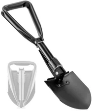 Camping Shovel 18.5 Digging Shovel Portable Ergonomic High Carbon Steel Foldi