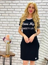 Elegant Woman Short Sleeves Dress Tunic fo Holiday Casual or Occasional Wear