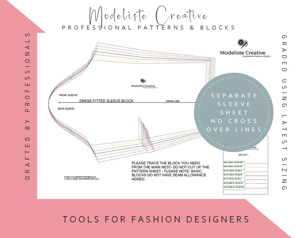 FULL SET - BASIC BLOCKS FOR PATTERN CUTTING - SKIRT, TROUSER, BODICE & DRESS! - Image 2 of 4
