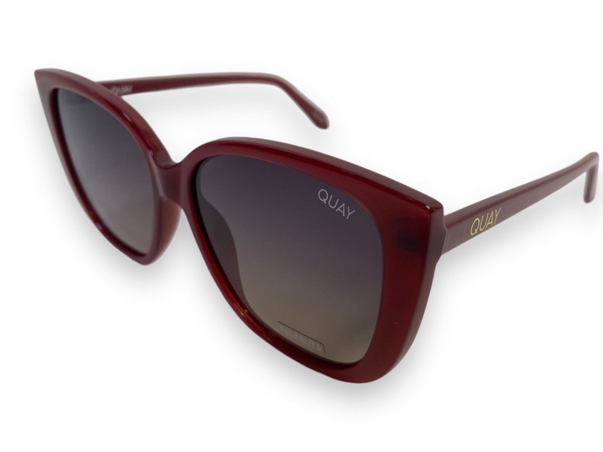 QUAY Ever After Sunglasses Polarized Spice Frame Smoke Taupe Gradient Lens NWT EVER AFTER Oversized Square Sunglasses for Women – QUAY main image 2