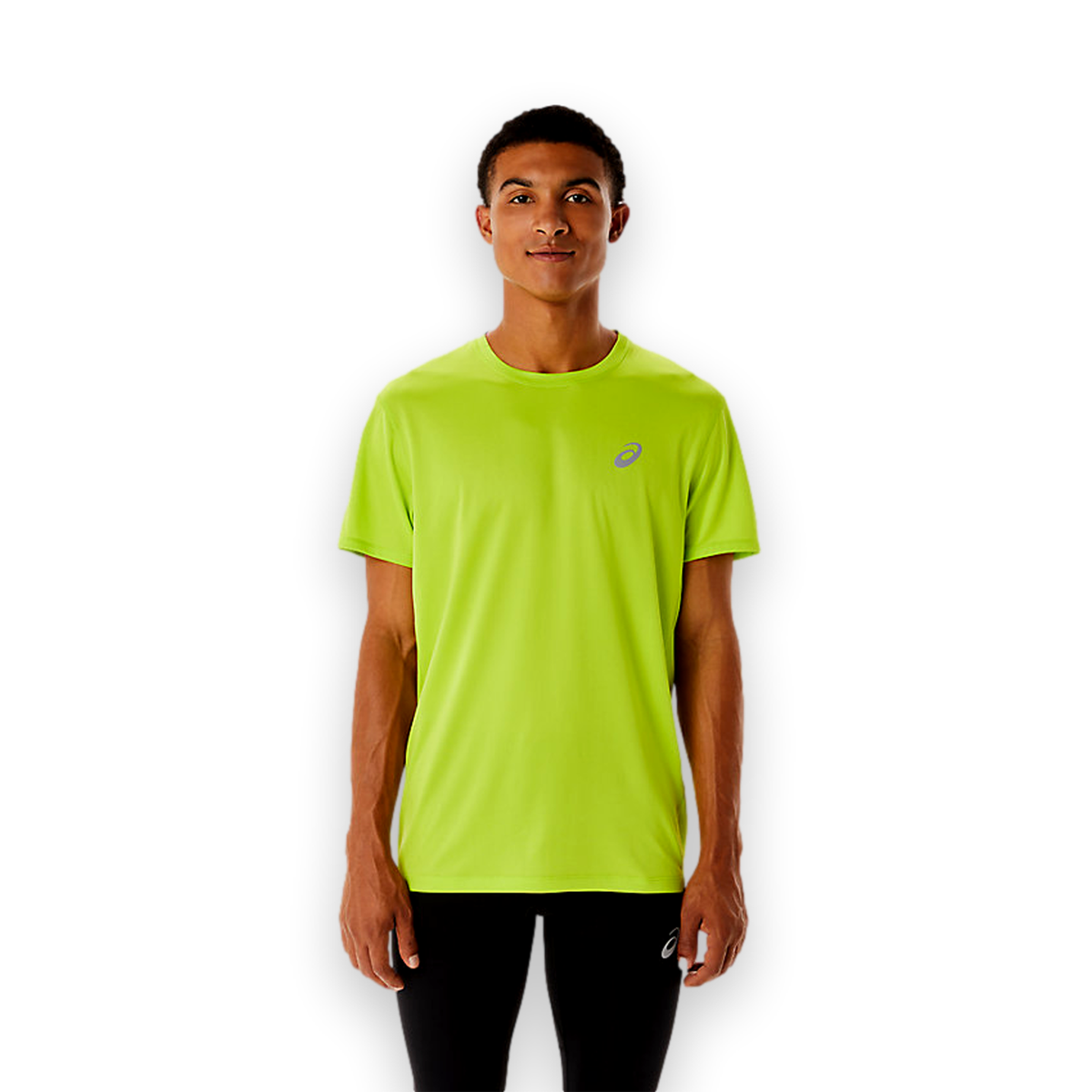 short sleeve asics t shirt cyan