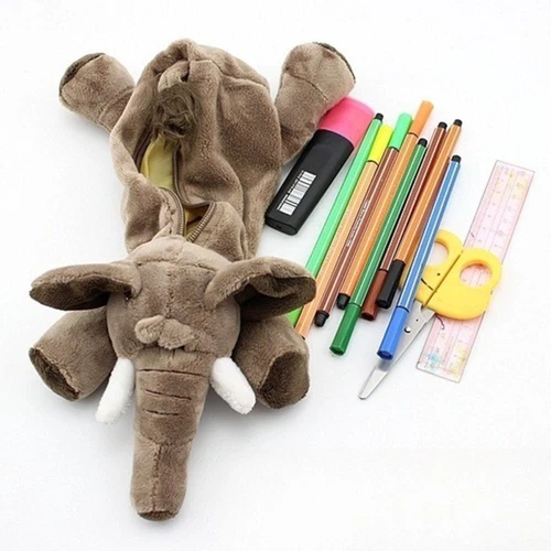 Forest Animal Pencil Bags Cute Plush Stationery Case Creative Storage Bag Gift - Picture 4 of 16