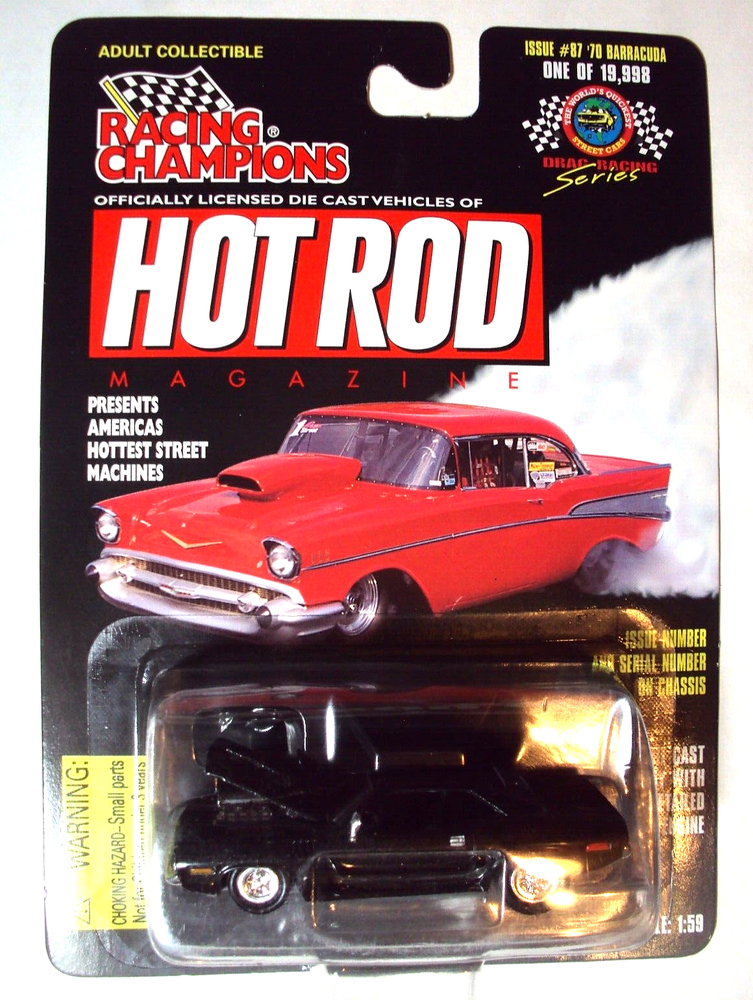 Racing Champions Hot Rod Magazine Issue #87 ‘70 Barracuda New 1998 Diecast 1:64