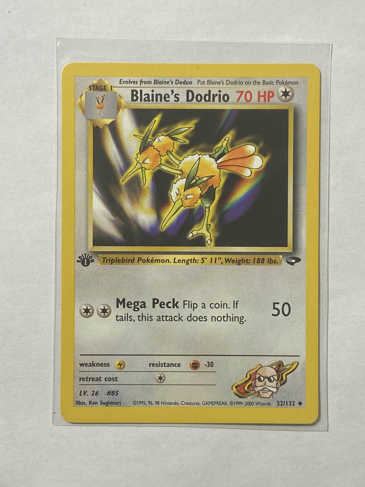 Blaine's Dodrio Near mint English  32/132  1st edition Gym Challenge