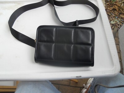 AMANDA UPRICHARD NY Black Vegan Leather Quilted Fanny Pack 