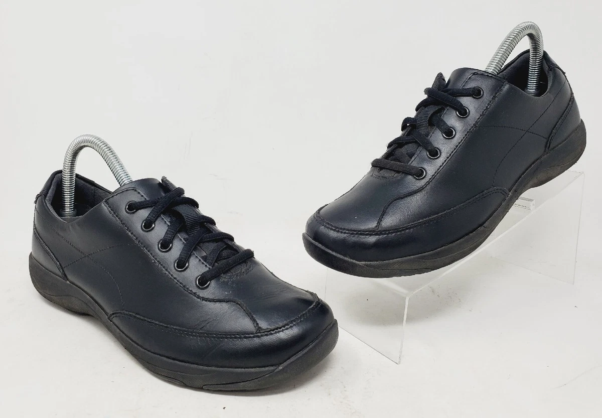 Dansko Womens Emma Shoes EU 38 US 7.5 1952020200 Black Leather Lace Up