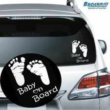 Baby On Board White FEET Car Safety Child Children Window Sticker Vinyl Decal