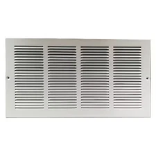 Return Air Grille 9.75 X 25.75, White, Steel, 4Mjr7
