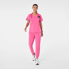 FIGS Catarina Scrub Top Zamora Joggers Set Small F ing Pink   FREE SHIP