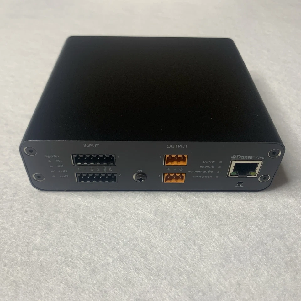 Shure ANI22-BLOCK Audio Network Interface ANALOG I/O 2-Line Dante PoE ANI - Image 2 of 4