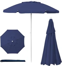 PICNIC TIME 5.5 Ft Portable Beach Umbrella, Lightweight UV Protection Sunshade