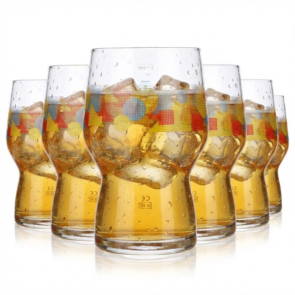 6X And Union Bier Glas BiergläSer 0,33L Becher Buntes Motiv-image