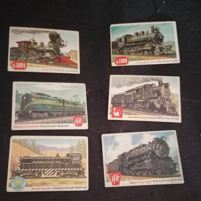 1955 Topps Rails and Sails Trading Cards Lot Of 6 Train Cards Vintage