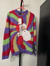 Blizzard Bay Santa Claus Sweater Men  s Size Medium