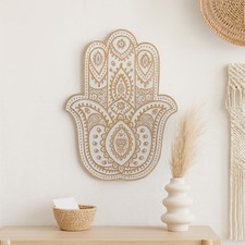 Pannello Mano di Fatima Sbiancato in Legno di Mango – 52 cm 2506251010