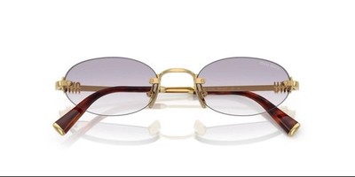 Miu Miu MUA54S 5AK04O Rimless Oval Sunglasses Gold Gradient  display picture 3