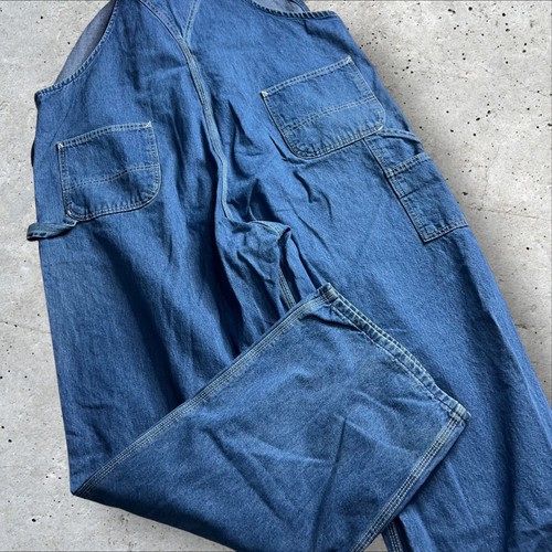 Carhartt BIB Overalls Blue Denim Workwear Carpenter Size 46x32 - Picture 6 of 9