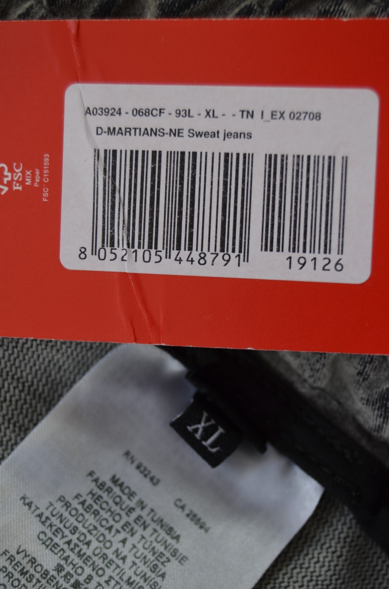 New DIESEL D MARTIANS-NE black JEANS womens uk 14 16 SIZE XL Sweatpants  velvet | eBay UK