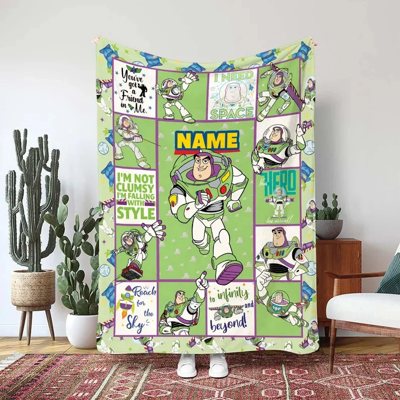 Personalized Disney Buzz Lightyear Toy Story Fleece Blanket