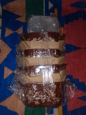 Set of 4 Temp-Tations Ovenware by Tara Chocolate Floral Lace Loaf Pans 10oz