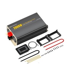 Power Queen 2000W Pure Sine Wave Inverter, Solar Power Inverter 12V DC to 110...