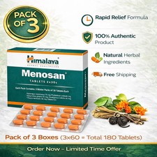 Himalaya Menosan Tablets Pack of 3 | 60 Tabs Each | Herbal | Free Shipping