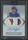 2024 Topps Dynasty Wyatt Langford Rangers RPA RC GU 4-Color Dual Patch AUTO 4/5