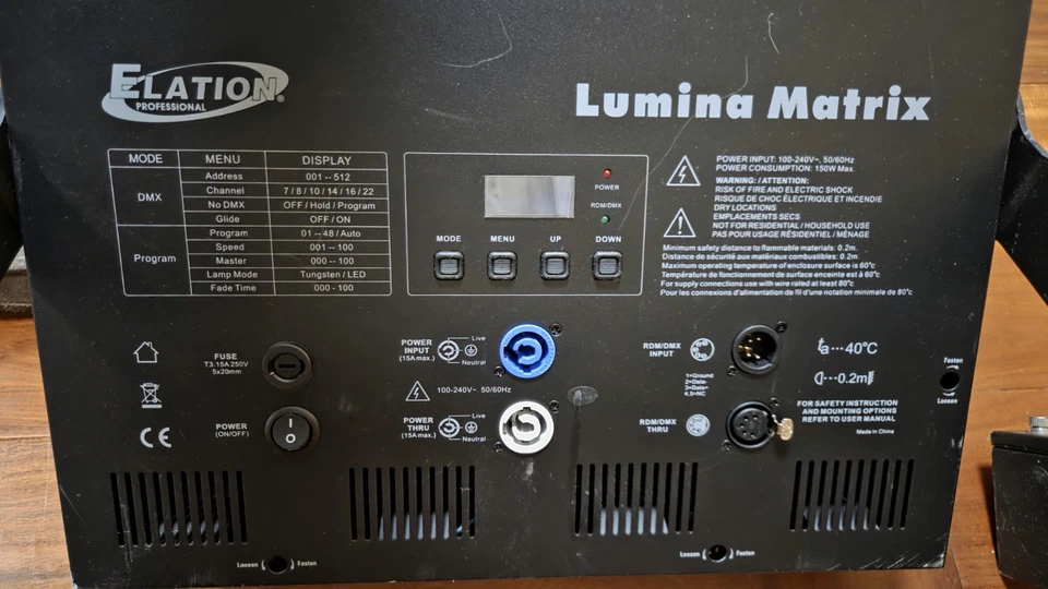 Elation Lumination Matrix X 3 Professional Grade LED/DMX Lights - Image 3 of 3