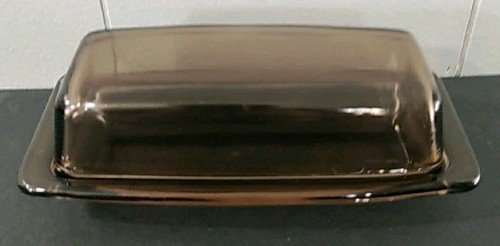 Pyrex Corning Butterdose 72-B Bernstein/Braun Glas Vintage EUC
