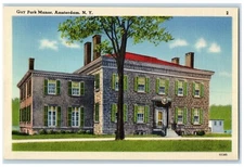c1940 Guy Park Manor Exterior Building Field Amsterdam New York Vintage Postcard
