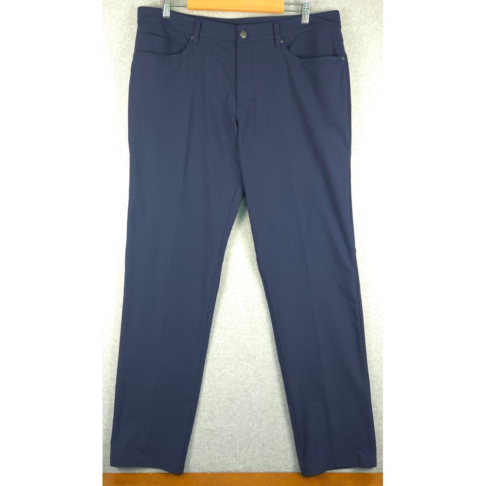 Lululemon ABC Class Mens Navy Stretch Warpsteme Performance Pants 38x33