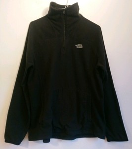 Ladies The North Face Black Fleece Jumper Size Large UK 14 16 High Neck 1/4 Zip | eBay