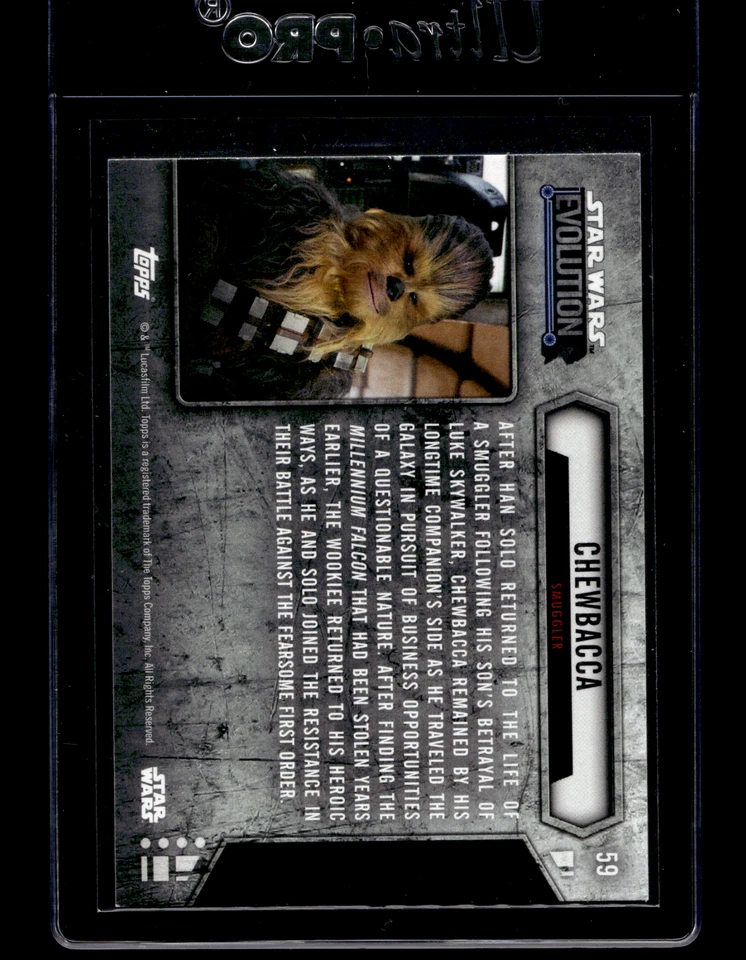 2016 Topps Star Wars Evolution - Blue Lightsaber #59 Chewbacca - Image 2 of 2